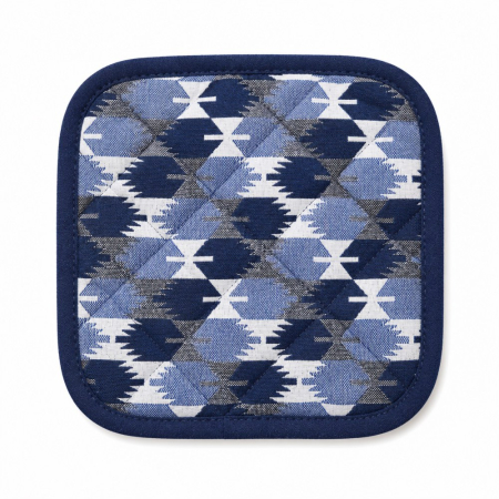 Pannenlappen Dhaka blauw set 2