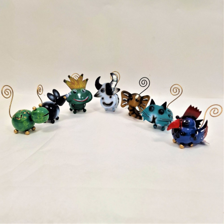 Metalen kaarthouder dieren