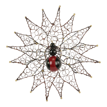 Wanddecor metaal spinneweb