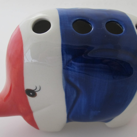 Keramiek pennenhouder, olifant 15x8x9 cm