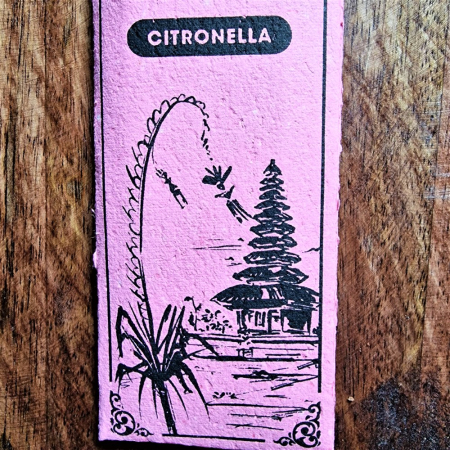 Wierook 'organic', 20 st in Recyceld papier verp. Citronella