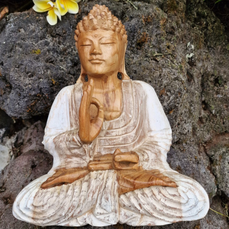 Suar houten Boeddha, 30 cm model 1 WW