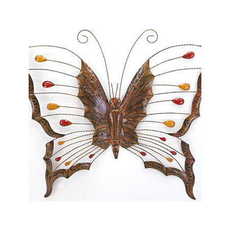Wanddeco metalen vlinder model B, 83 x 69 cm