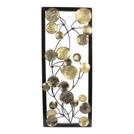 Wanddecor metaal frame cirkels goud
