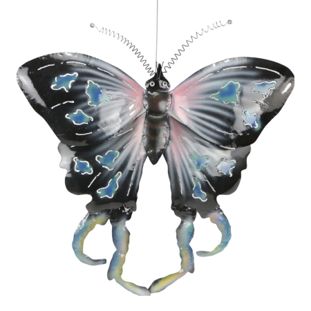 Wanddeco metalen vlinder Exotic model 02, 55 x 47 cm Pinkish