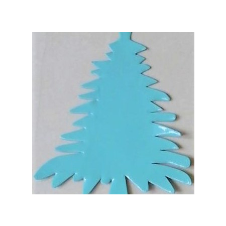 Metalen Kerstornament, kerstboom, Mint green, 9x12 cm