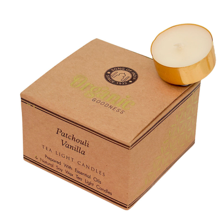Tea light candles organic vanilla set12