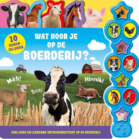 Wat hoor je op de boerderij - 10 geluidenboek