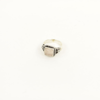 Ring zilver Mt. 7/55 Rozenkwarts MQS17