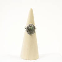 Ring zilver Mt. 7/55 Labradoriet MQS24