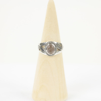 Ring, zilver, Mt. 59/19, Rozenkwarts_HR116