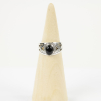 Ring zilver Mt. 8/57 Zwarte Onyx HR149