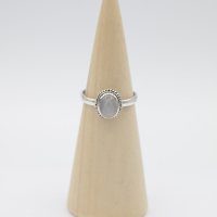Ring zilver Mt. 8/57 Maansteen HAS184