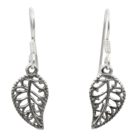 Oorhanger Blad, zilver RB011