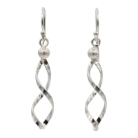 Oorhanger Gedraaid, zilver SP2300