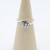 Ring zilver Mt. 10/62 Bloem RB022