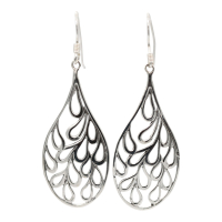 Oorhanger Pauw zilver RB079