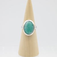 Ring zilver RAJ01 Amazoniet Mt. 9/60