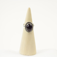 Ring zilver MQS24 Zwarte Onyx Mt. 10/62