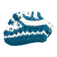 Babyslofjes blauw, wol