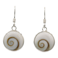 Oorhanger zilver Shiva Eye schelp ? 11mm, SPN0800