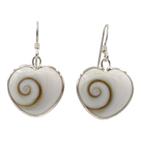 Oorhanger zilver Shiva Eye schelp, hart S, SPN5000