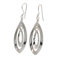 Oorhanger Open Ovalen, zilver SP00
