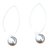 Oorhanger Bal, zilver RB015