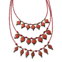 Ketting Nepal Koraal assorti