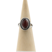 Ring zilver Mt. 10/62 Rode Tijgeroog RAJ10_Ox