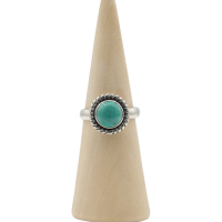 Ring zilver Mt. 9/60 Turquoise RAJ15
