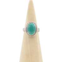 Ring zilver Mt. 7/55 Turquoise Verstelbaar RAJ2