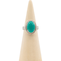 Ring zilver Mt. 7/55 Turquoise Verstelbaar RAJ2