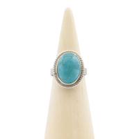 Ring zilver Mt. 7/55 Turquoise Verstelbaar RAJ2