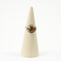 Ring zilver Mt. 10/62 Tijgeroog RAJ2_R