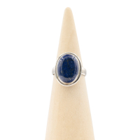 Ring zilver Mt. 8/57 Labradoriet RAJ7