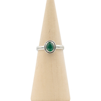 Ring zilver Mt. 7/55 Groene Onyx HAS230