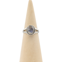Ring zilver Mt. 9/60 Labradoriet HAS60