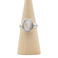 Ring zilver Mt. 11/65 Parelmoer HAS249