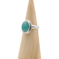 Ring zilver RAJ08a Amazoniet Mt. 7/55