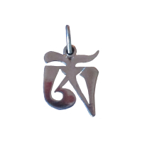 Zilveren hanger Tibetaans Ohm, small