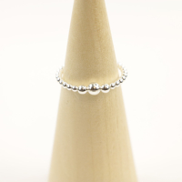 Ring zilver Mt. 7/55 bolletjes E01