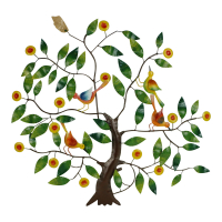Wanddecoratie metaal levensboom botanisch