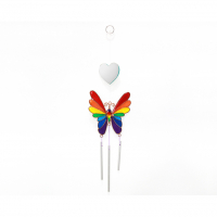 Ornament resin spiegel hart vlinder regenboog