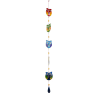 Mobiel resin uilen 5 meerkleurig L