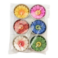 Giftbox tealight flower set6