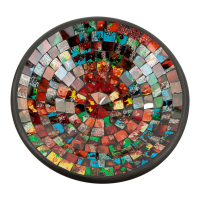 Schaal terracotta mozaiek regenboog mix L