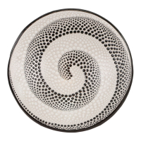 Schüssel Spirale/Punkte schwarz/weiß S