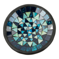 Schaal mozaiek donker- en lichtblauw XS