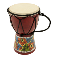 Djembe Holz handbemalte Punkte multi.